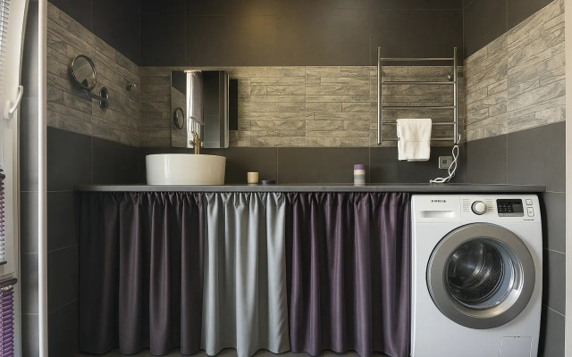 Квартира Студия с витражными окнами с видом на лес и горы