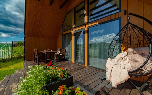 Частный Дом Барнхаус №5 с дровяной баней и горячим Чаном на 6 человек