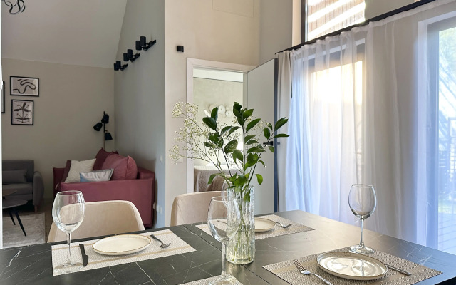 Частный Дом Барнхаус №2 на 10 гостей, с дровяной баней и горячим чаном