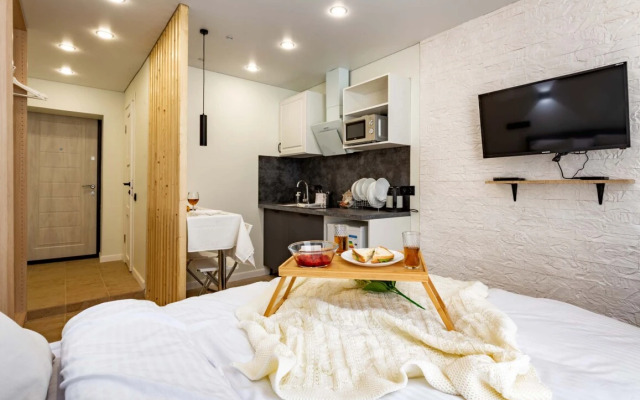 Апартаменты Студия Улучшенная с Дизайнерским Ремонтом