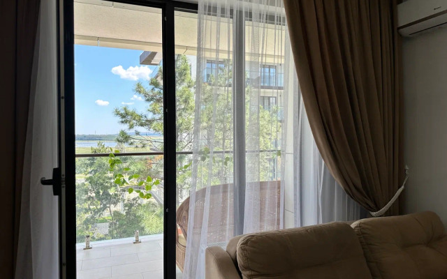 Апартаменты Du Soleil  Мятно Капучиновая Евродвушка