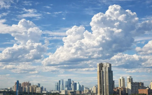 Апартаменты Стильная новая студия с видом на Москва-Сити