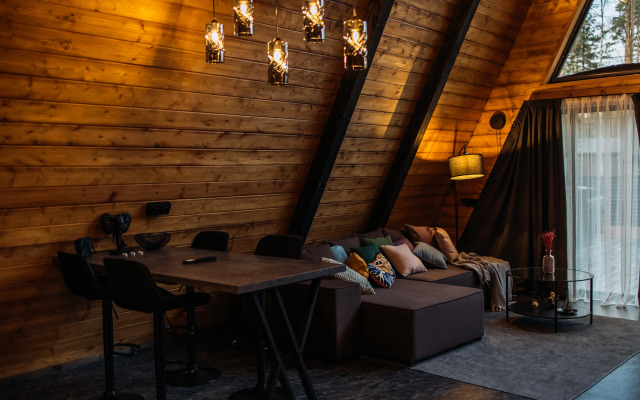 Частный дом A-frame Ванхейм с сибирским чаном