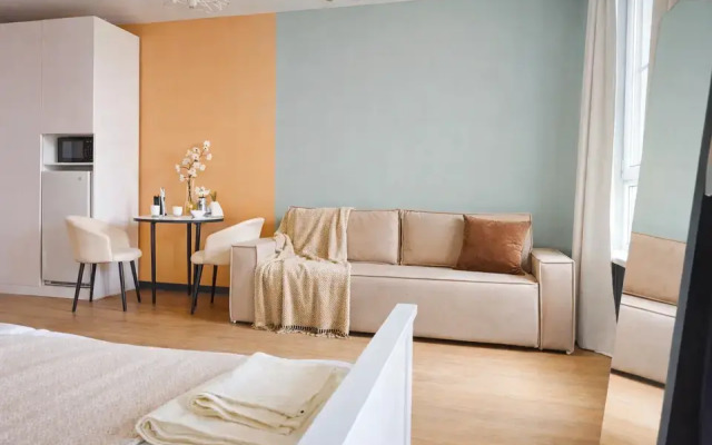 Апартаменты Стильная новая студия с видом на Москва-Сити