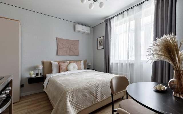 Квартира Студия для 3 человек с панорамными окнами