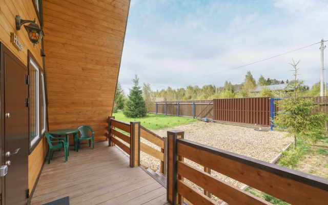 Частный дом Семейный афрейм с баней и бассейном у реки