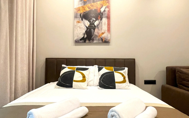 Апартаменты с балконом и видом на сосновый парк рядом с морем