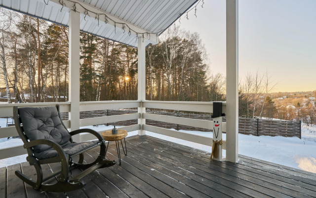 Частный Дом панорамный у леса и озера с сауной и купелью