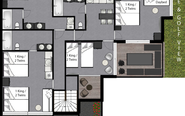 12 room Scottsdale Golf Tennis Lake Resort Villa