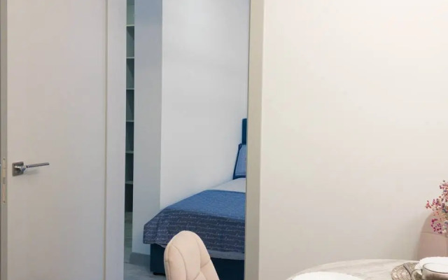 Апартаменты двухкомнатные с двумя кроватями, гардеробной и кухней-гостиной