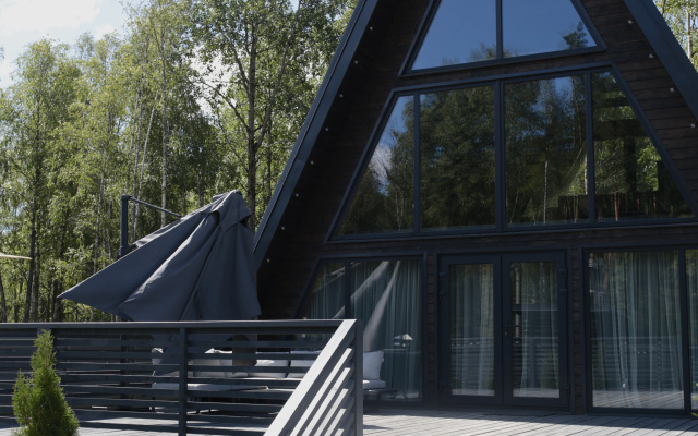 Частный дом A-frame Ванхейм с сибирским чаном