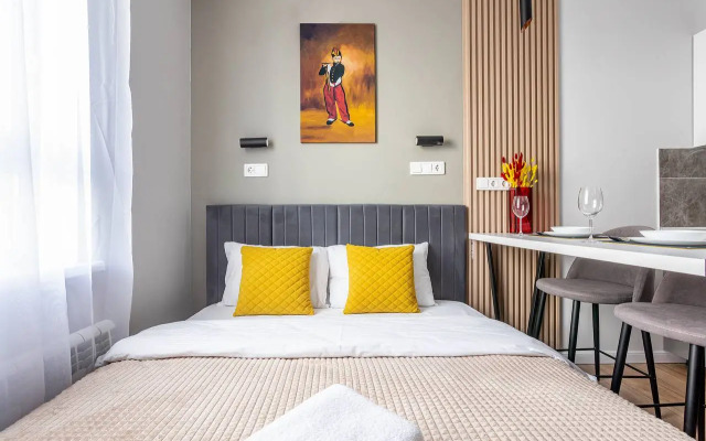 Inhome24 Spokoynaya oranzhevaya Studiya V Zhk Tushino Apartment