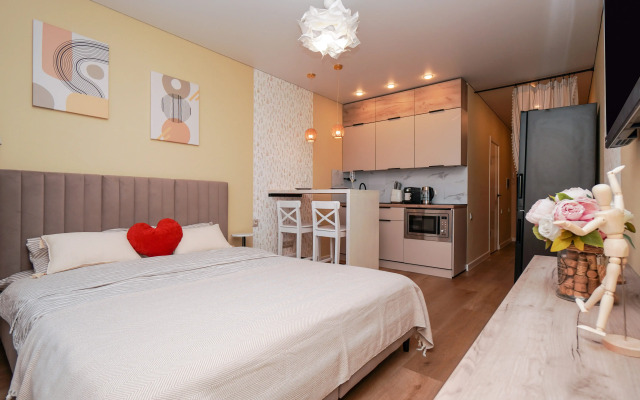 Квартира студия с лоджией и видом на лесной массив