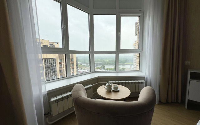 Апартаменты Студия с Шикарным Видом на Енисей