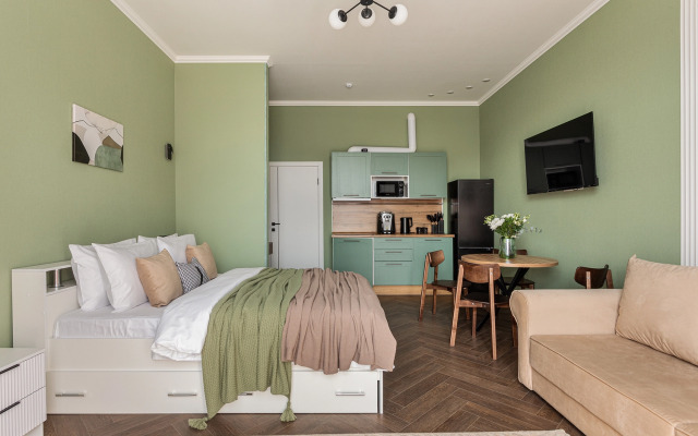 JN Apartments Dizajnerskaya vidovaya studiya s balkonom Flat