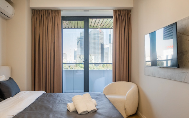 Апартаменты Стильные с шикарным видом на город