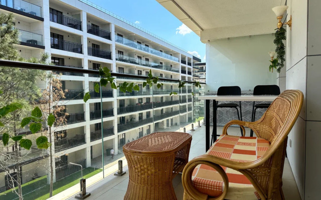 Апартаменты Du Soleil  Мятно Капучиновая Евродвушка