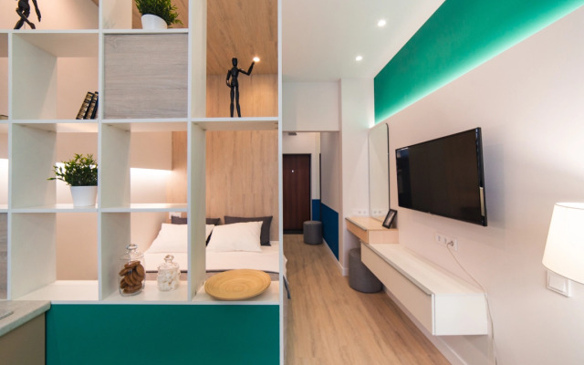 Апартаменты с видом на город и ванной