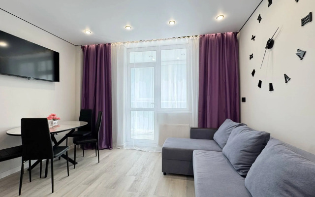 Sovremennaya Dvukhkomnatnaya s Panoramnym Balkonom Flat