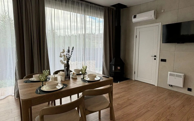 Частный дом у реки с сауной и чаном