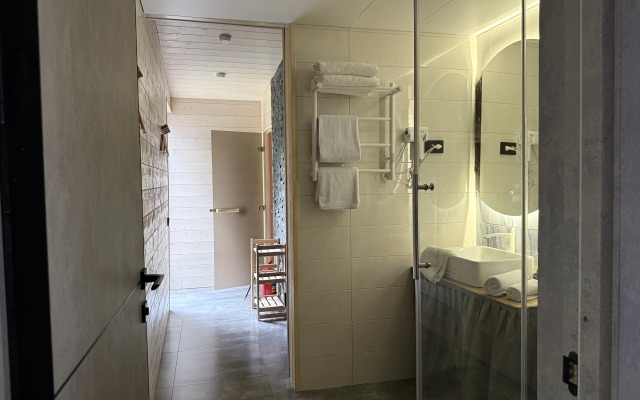 Частный дом А-фрейм Ручей с баней и дровах и чаном