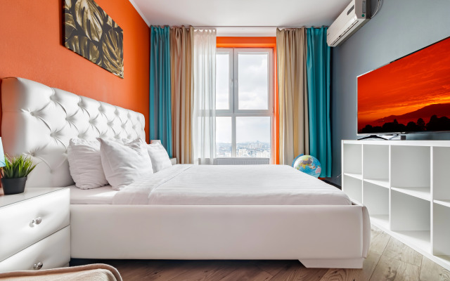 Апартаменты с Лучшим Видом на Краснодар. 24 этаж ЖК Большой Lounge балкон и Smart TV