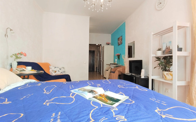 Квартира Современная студия возле станции метро Ул. Дыбенко