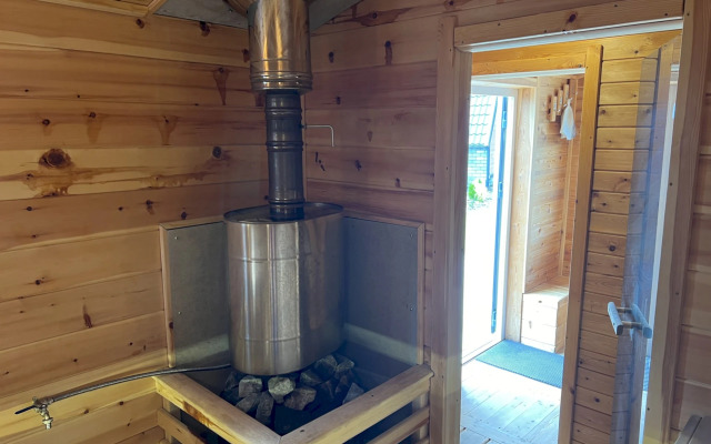 Частный дом 450 А-фрейм Лимон с тёплым бассейном и баней