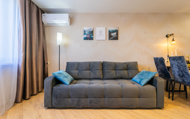 Квартира Потрясающий Вид на Город Новая и Уютная Евродвушка