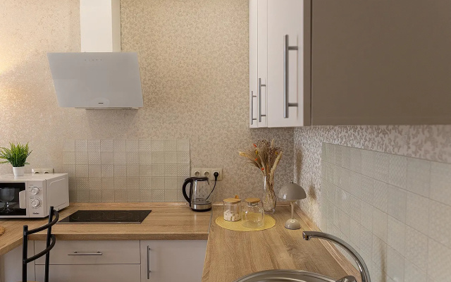 Apartamenty Sibir' House Studia v novom dome radom Ledovyj dvorec, Kuzbass Arena, Kadetskogo korpusa