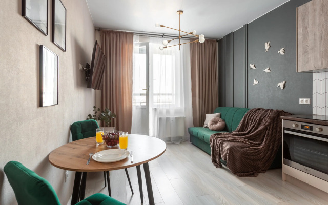 Квартира Kvartirika Green Day с красивым видом на Лахта-Центр