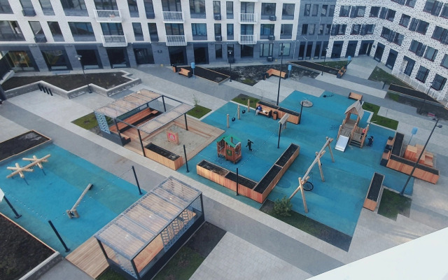 Квартира Студия с Видом на Красивый Закрытый Двор