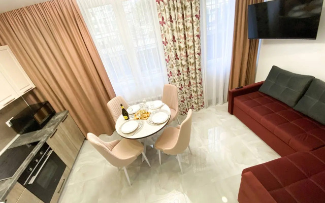 Апартаменты с двумя кроватями, балконом и ванной, с 15 по 17 этаж