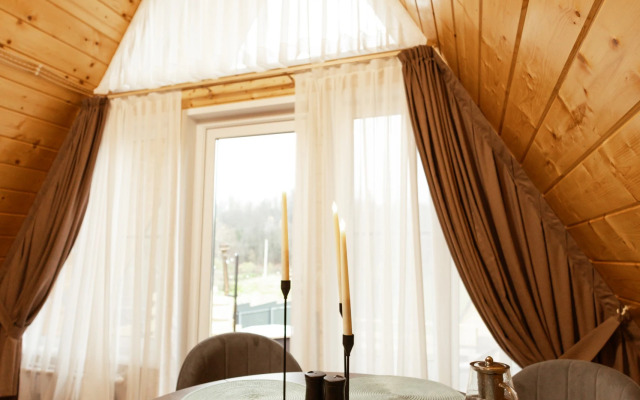 Частный дом A-frame Терракот из дерева 4х местный Ривер Хаус