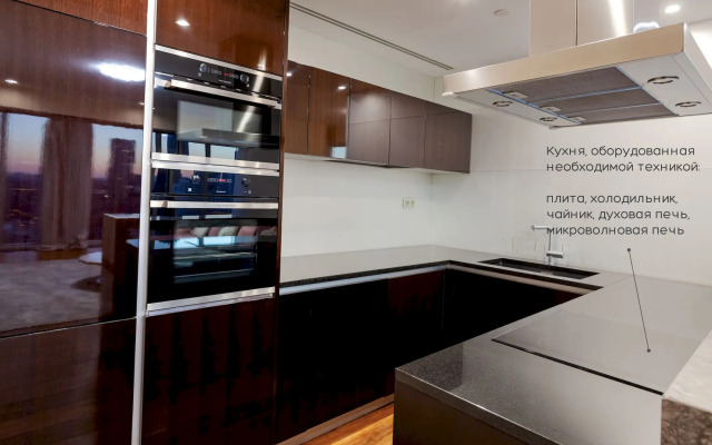 Moskva Siti Lux s panoramnoy vannoy 3 komnaty Apartments