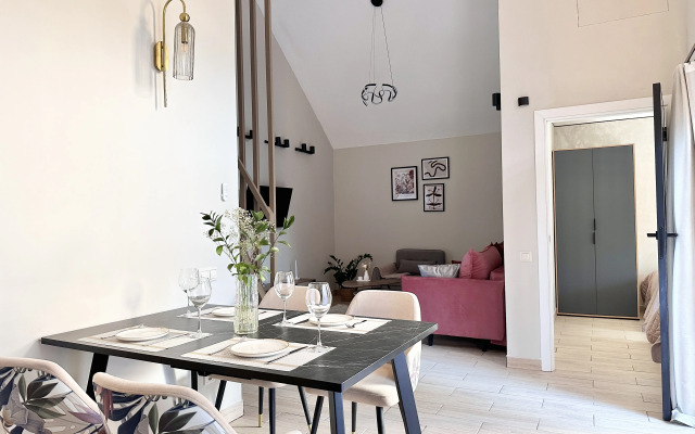 Частный Дом Барнхаус №2 на 10 гостей, с дровяной баней и горячим чаном