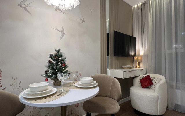 Квартира Эстетичная студия с панорамными окнами рядом с метро