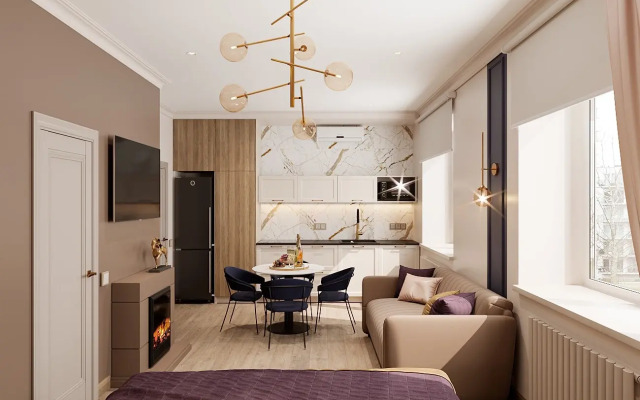 Апартаменты "САВАННА" в стиле Современная классика в центре города