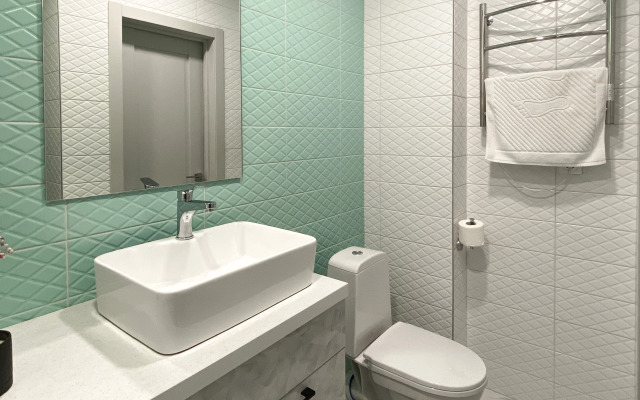 Апартаменты-студия видовая 30 кв.м. с двуспальным диваном и панорамной зоной,  с 15 по 17 этаж