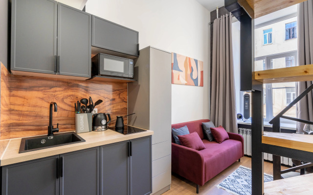 Квартира Двухуровневая квартира-студия с дизайнерским ремонтом