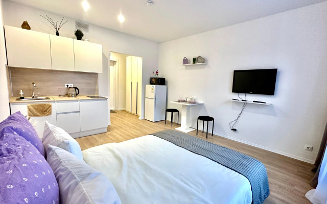 Апартаменты Истоман Студия вид на пруд