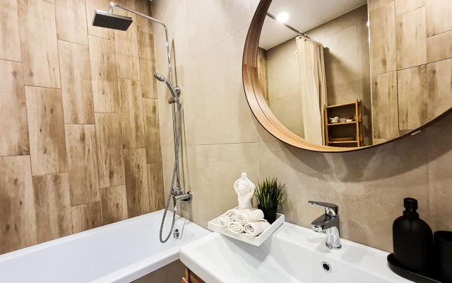 Skandinaviya three-room apartment with a gorgeous view of Moscow City Apartments