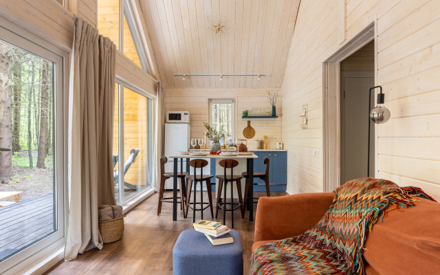 Частный дом в еловом лесу