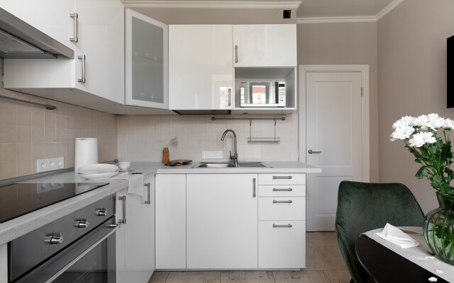 S dizaynerskim remontom na Leninskom prospekte Flat
