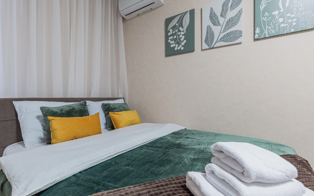 Квартира Уютная студия с видом на колесо обозрение Одно небо