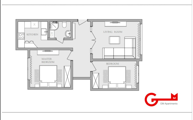 Квартира GM Apartments Трёхкомнатная рядом с Кремлем