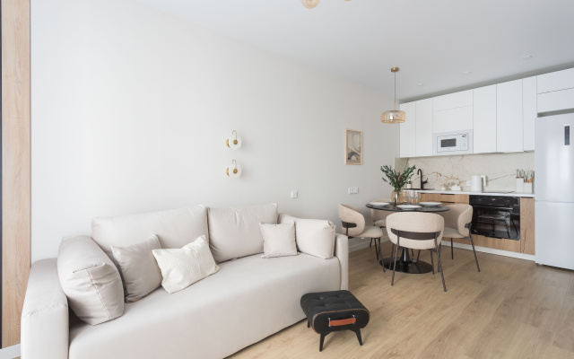 Апартаменты Hygge Karelia Евродвушка у Набережной Marble Luxe
