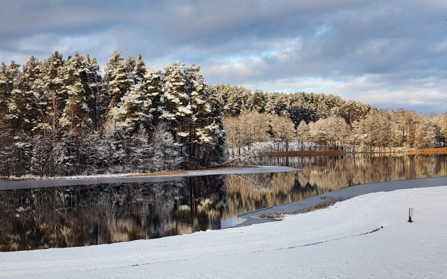 Частный дом Вилла Лаванда с камином у озера