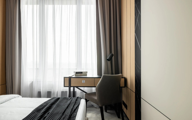 Апартаменты двухкомнатные Sunset Flatport рядом с Москва-Сити