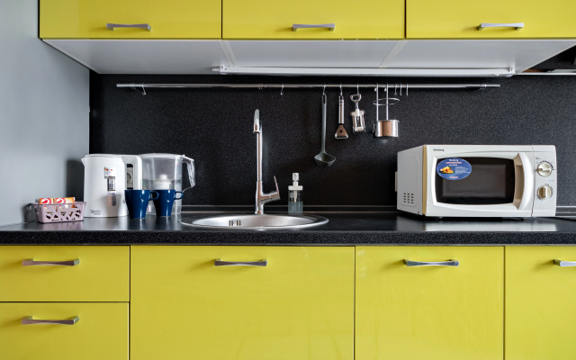 Апартаменты для 6 гостей ЖК «Большой» Smart TV, балкон с видом, духовка